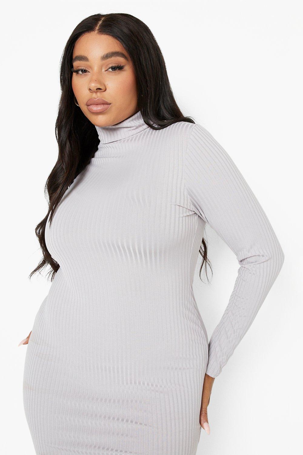 polo neck bodycon dress