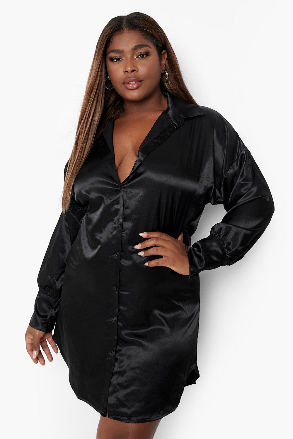 Camden satin shirt discount dress