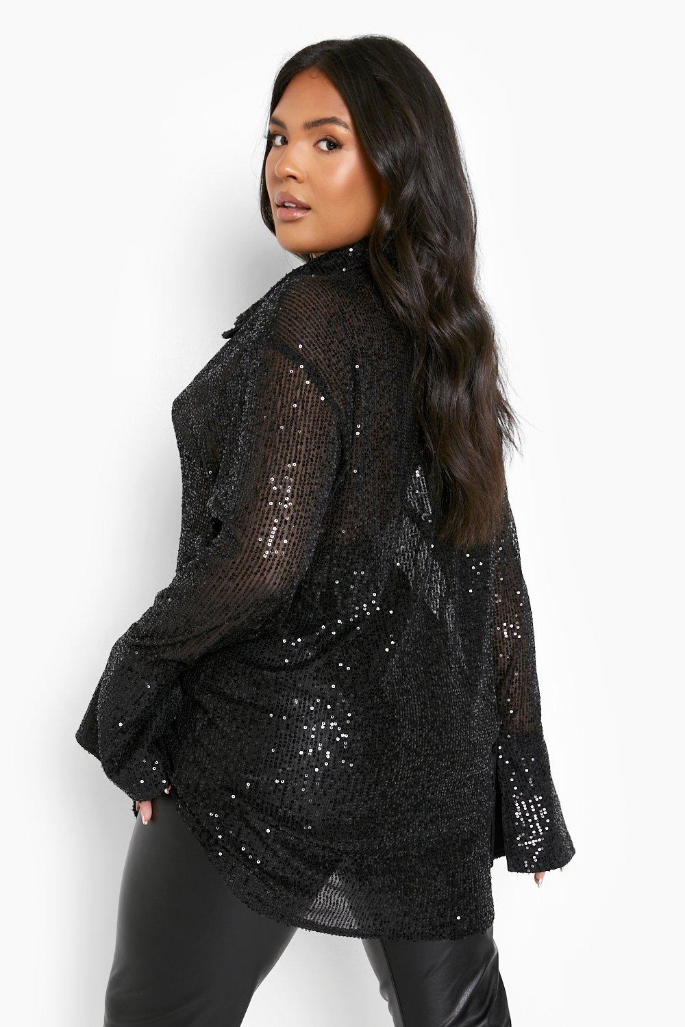 Sequin Shirt Plus Size | vlr.eng.br