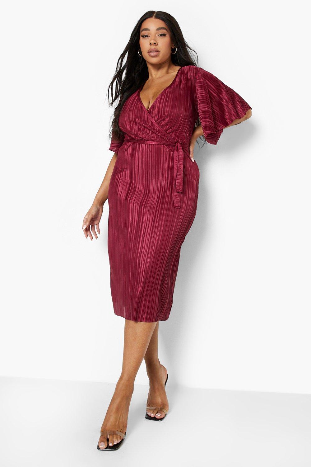 Plisse cheap midi dress