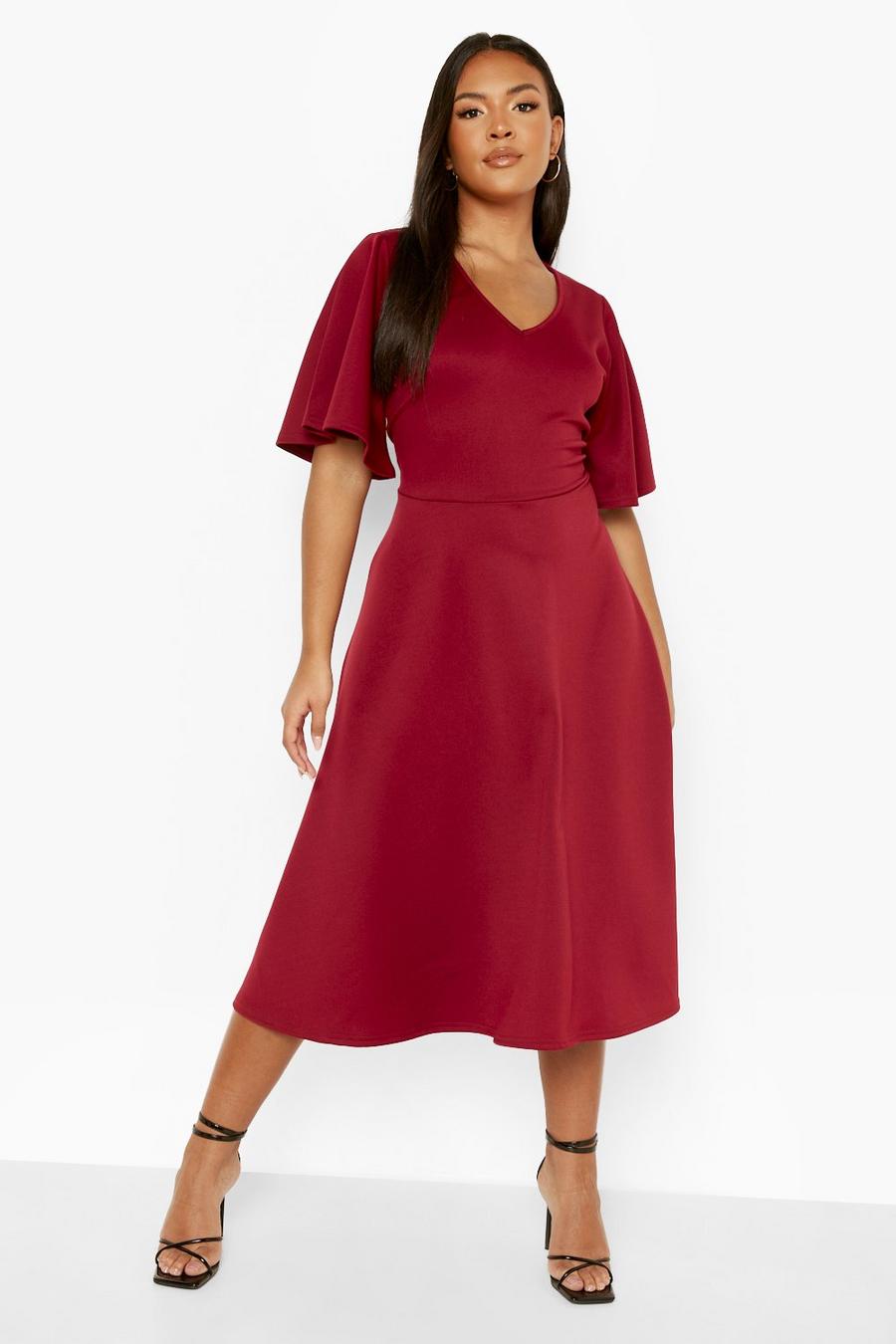 Grande taille - Robe patineuse mi longue, Berry image number 1