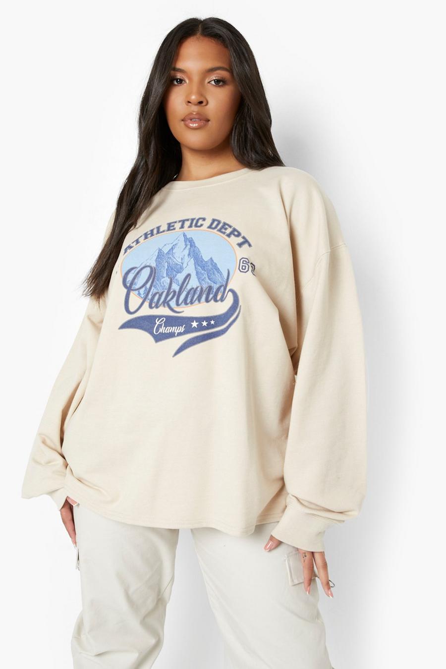 Stone beige Plus - Oakland Athletic Sweatshirt