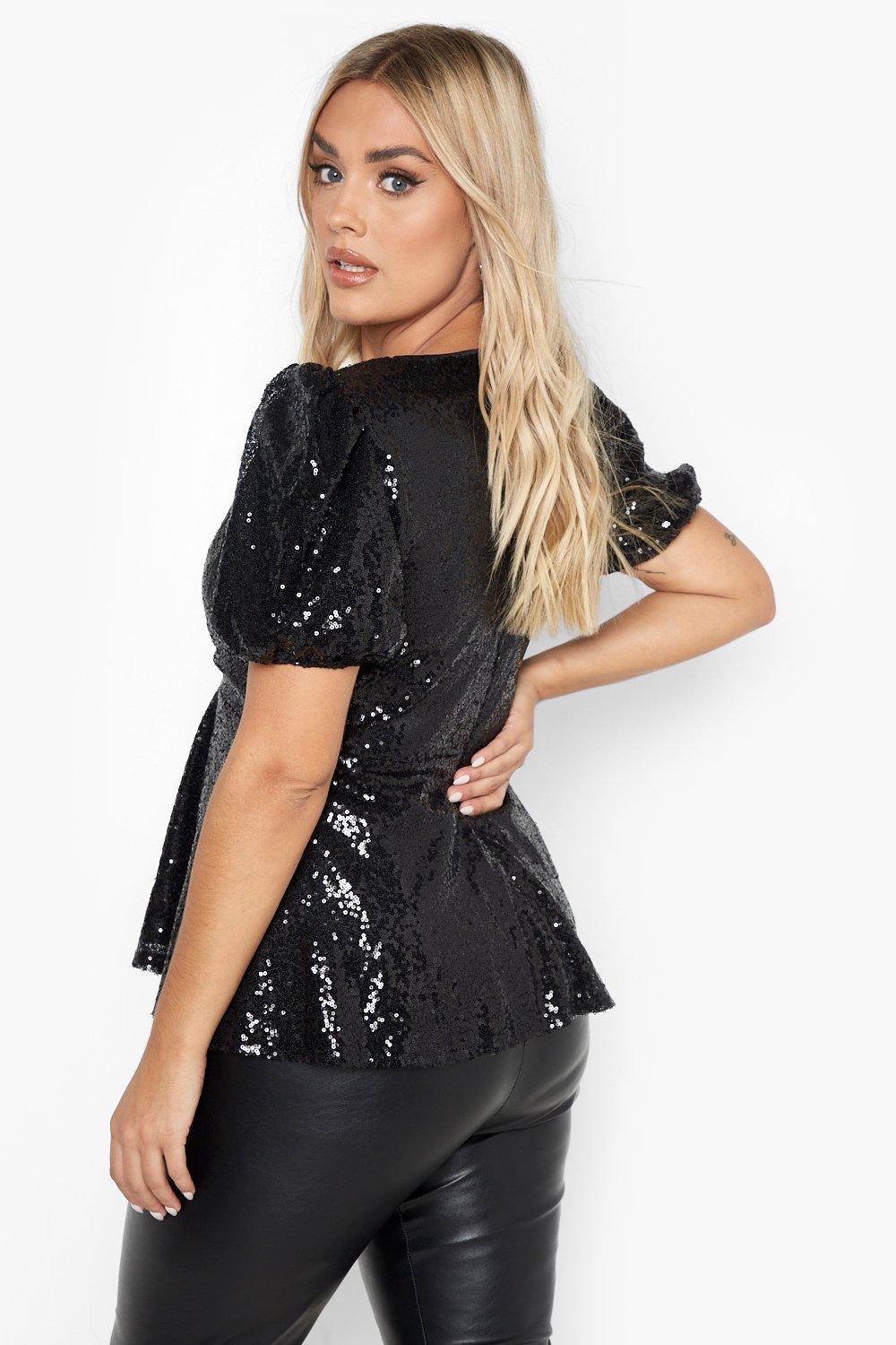 Boohoo on sale sequin top