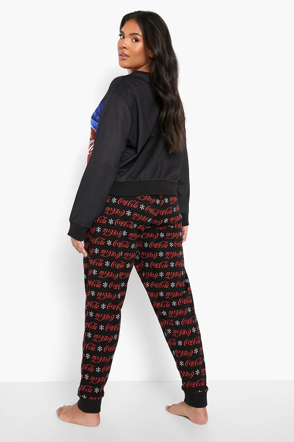 Plus Coca Cola Christmas Pyjama Set boohoo