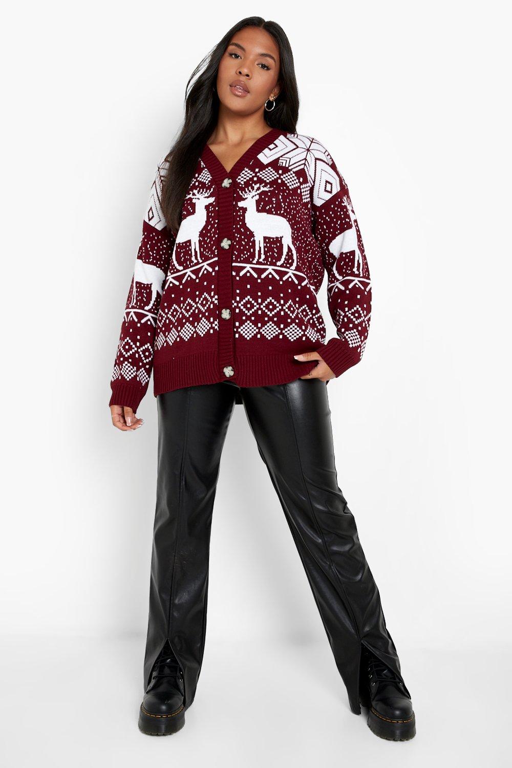 Christmas cardigan shop plus size