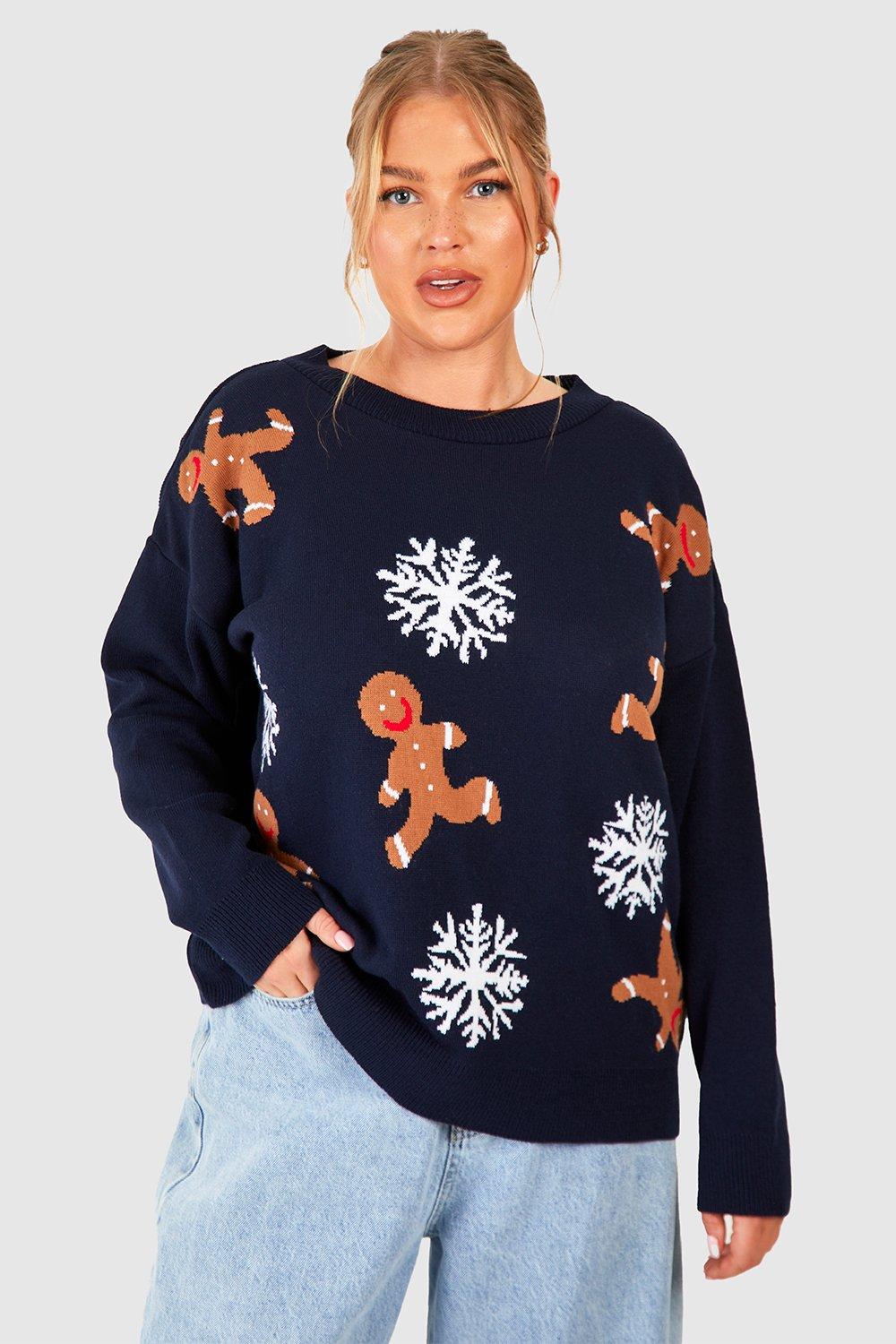 Plus Gingerbread Christmas Sweater boohoo