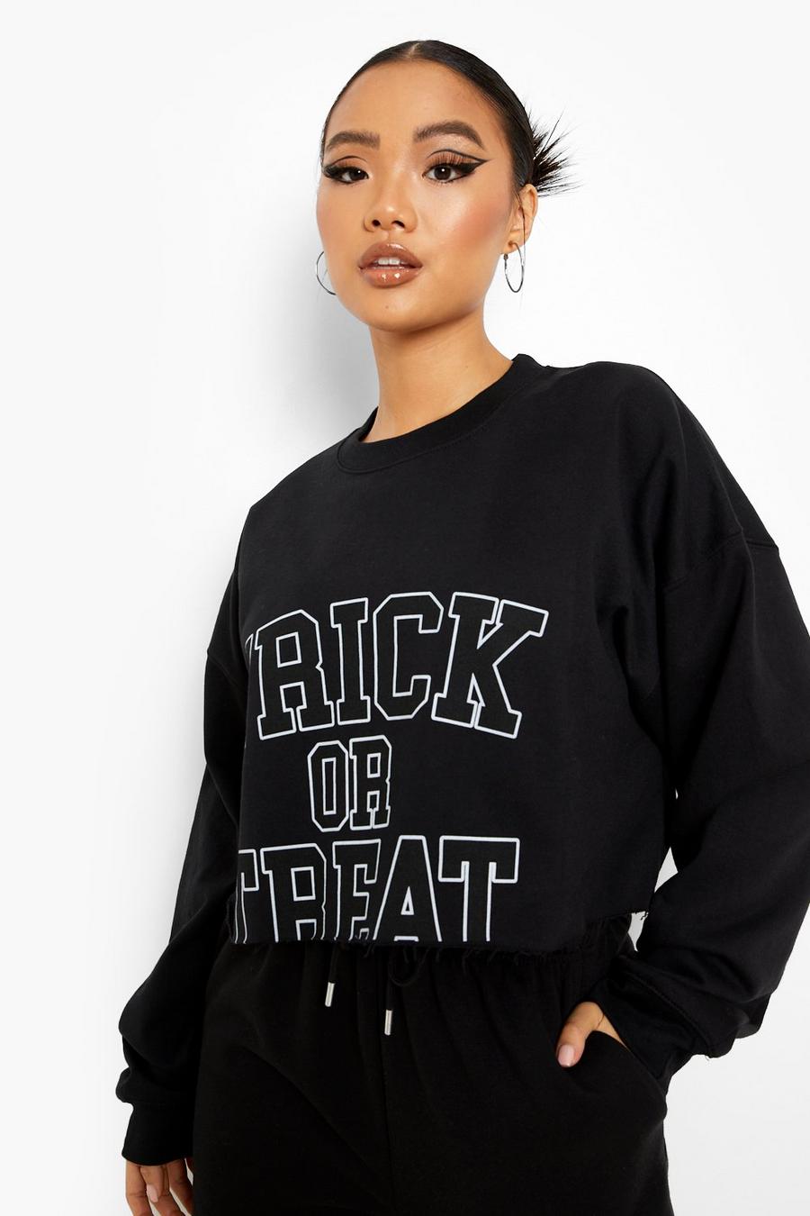 Black Petite - Trick Or Treat Kort sweatshirt image number 1