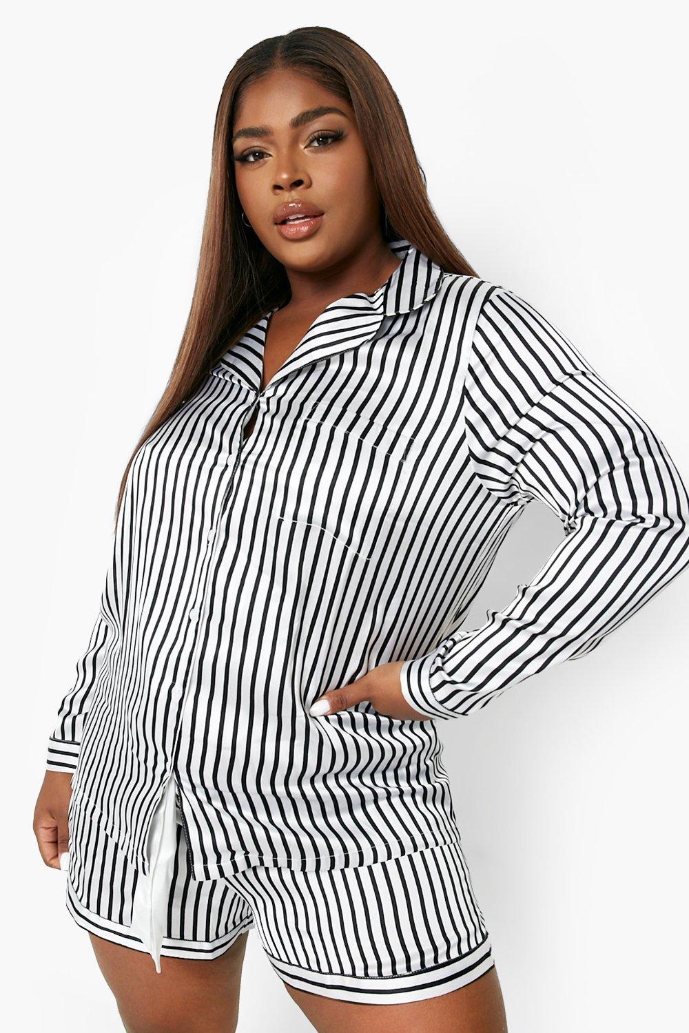 Plus size pyjama short sets sale