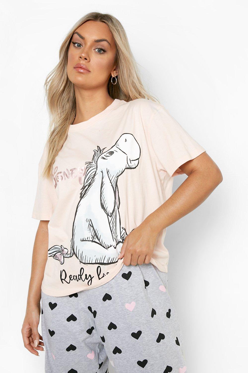 Womens Plus Size Disney Eeyore Sitting Lounge Pants Drawstring