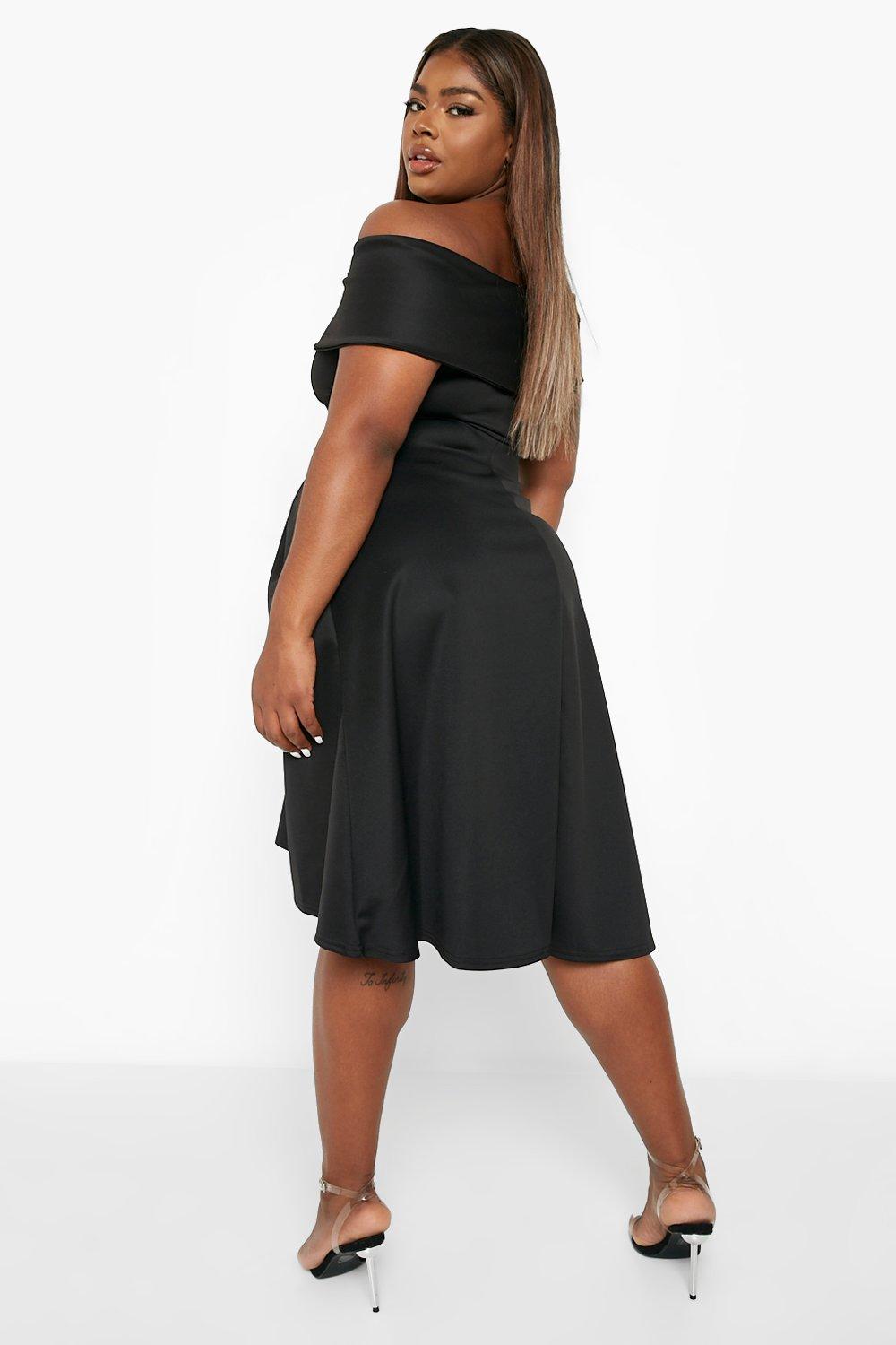 Boohoo double layer store midi dress