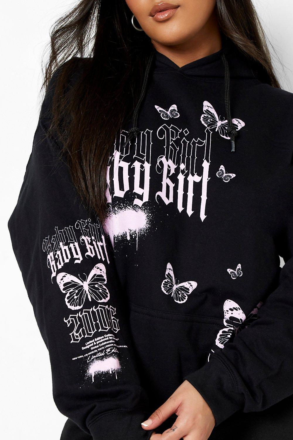 Baby girl black hoodie on sale