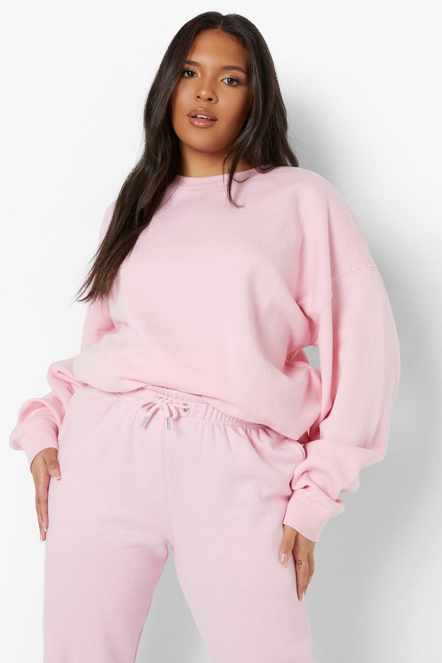 Baby pink Plus Align Your Soul Graphic Sweatshirt image number 1