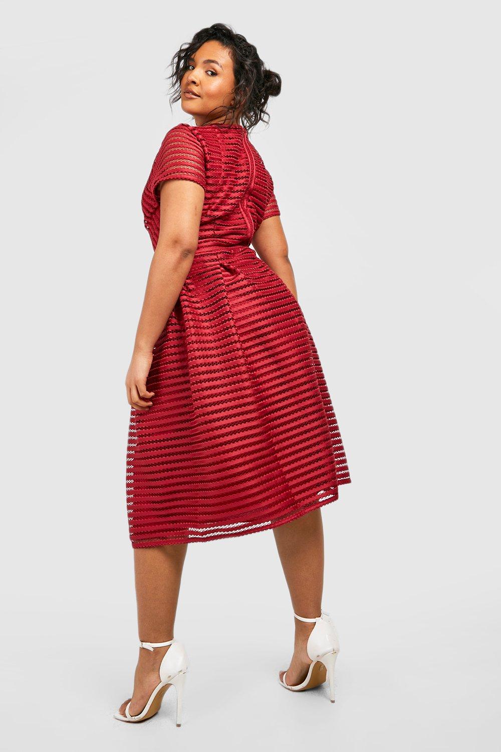 Boohoo boutique full skirted prom store midi dress