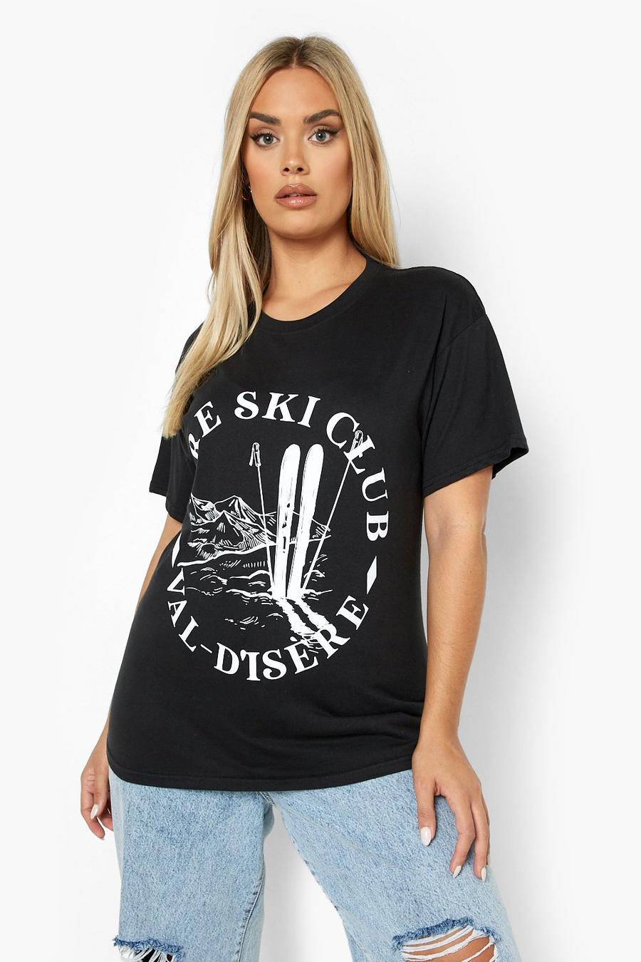 Black Plus Apre Ski Printed T-Shirt image number 1