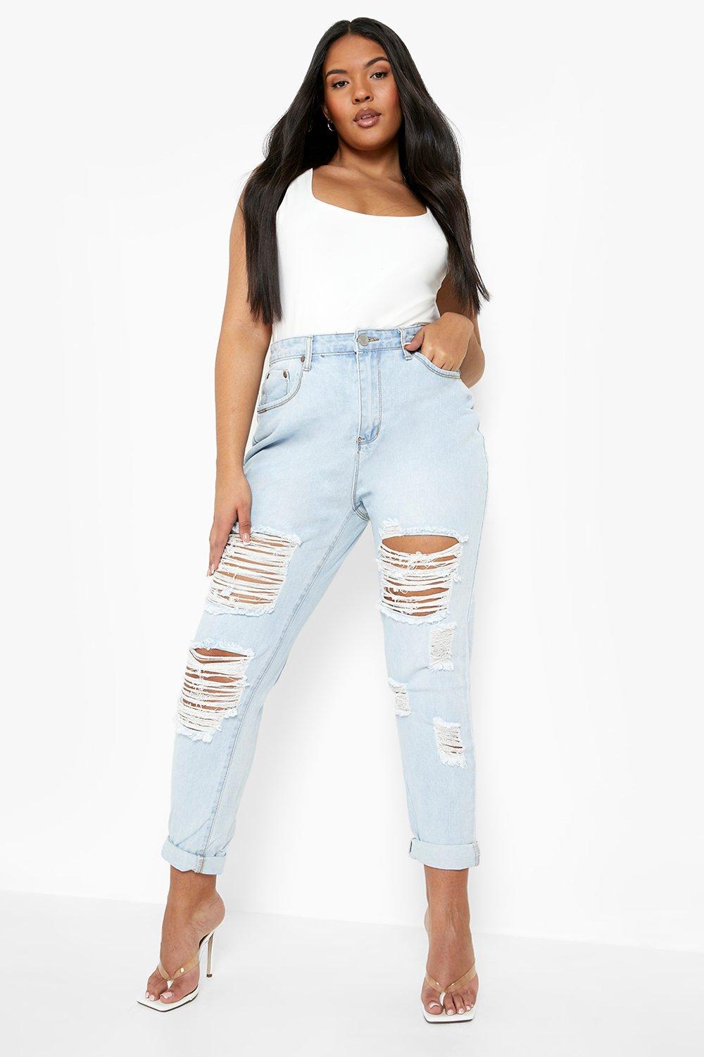 Women's Plus All Over Ripped Jeans