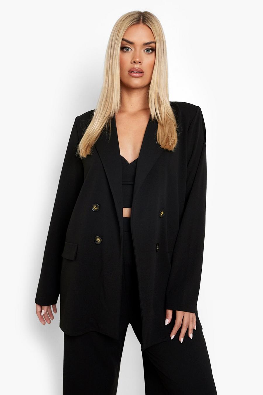 La'Tecia Plus Oversize Anzug-Blazer, Black image number 1