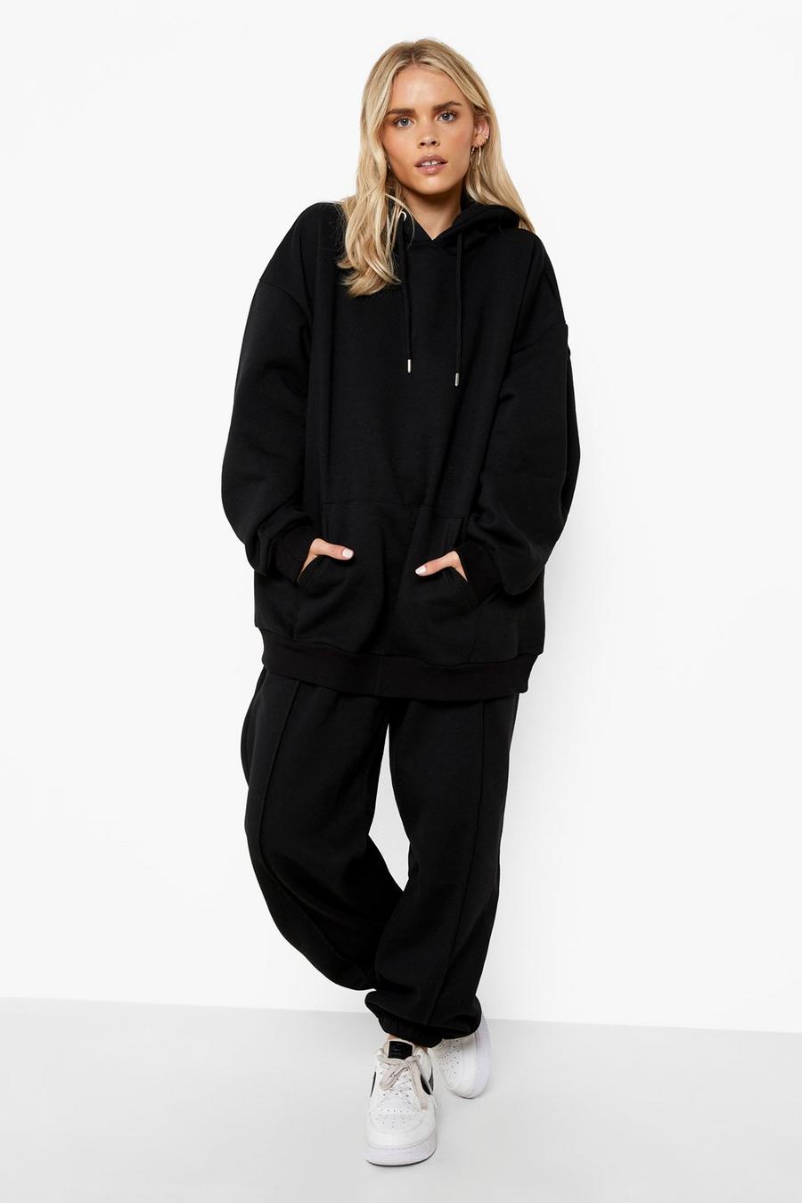 Black Petite Mysdress med tjock hoodie image number 1