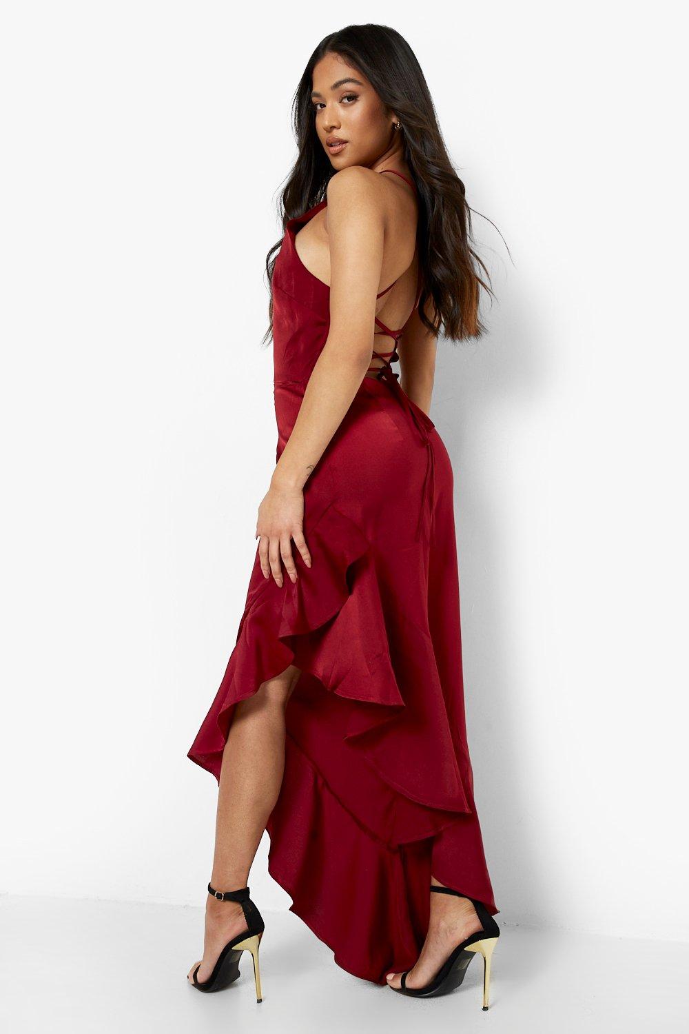 petite silk midi dress