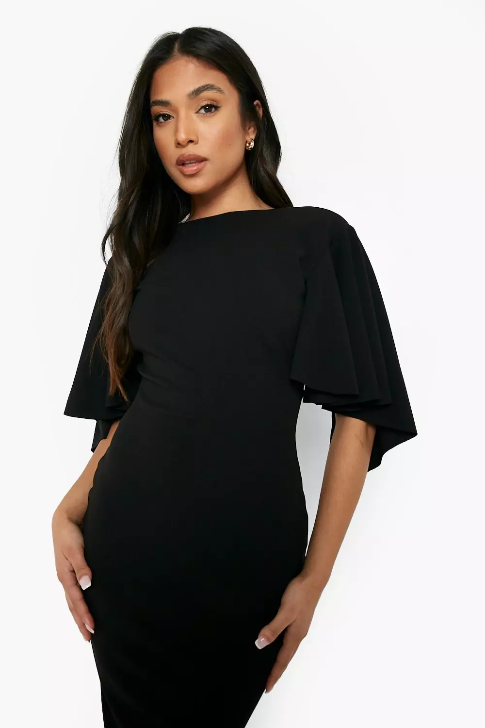 Cape back midi dress sale