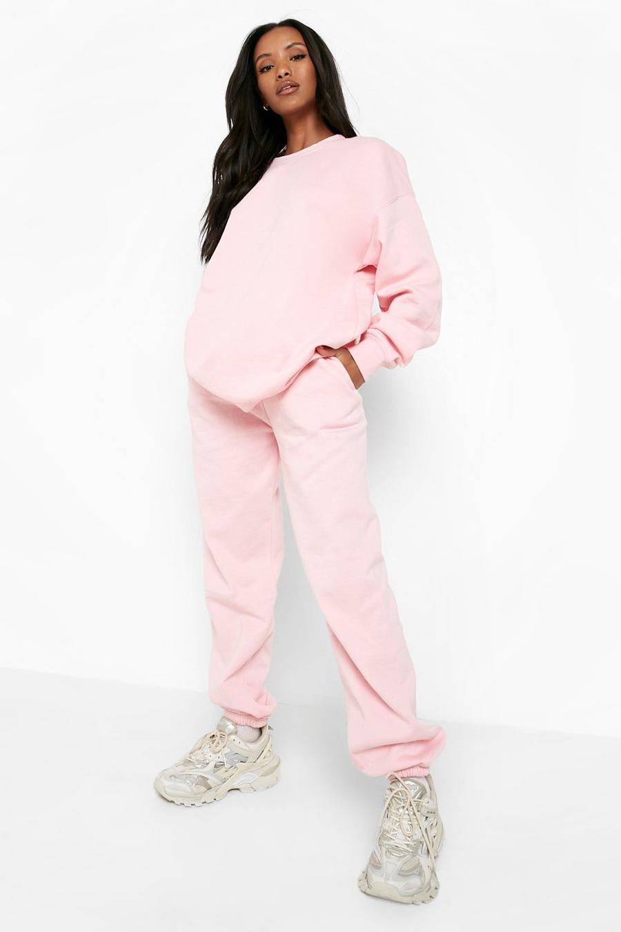 Pink Petite Oversized Sweat & Track Pants Tracksuit image number 1