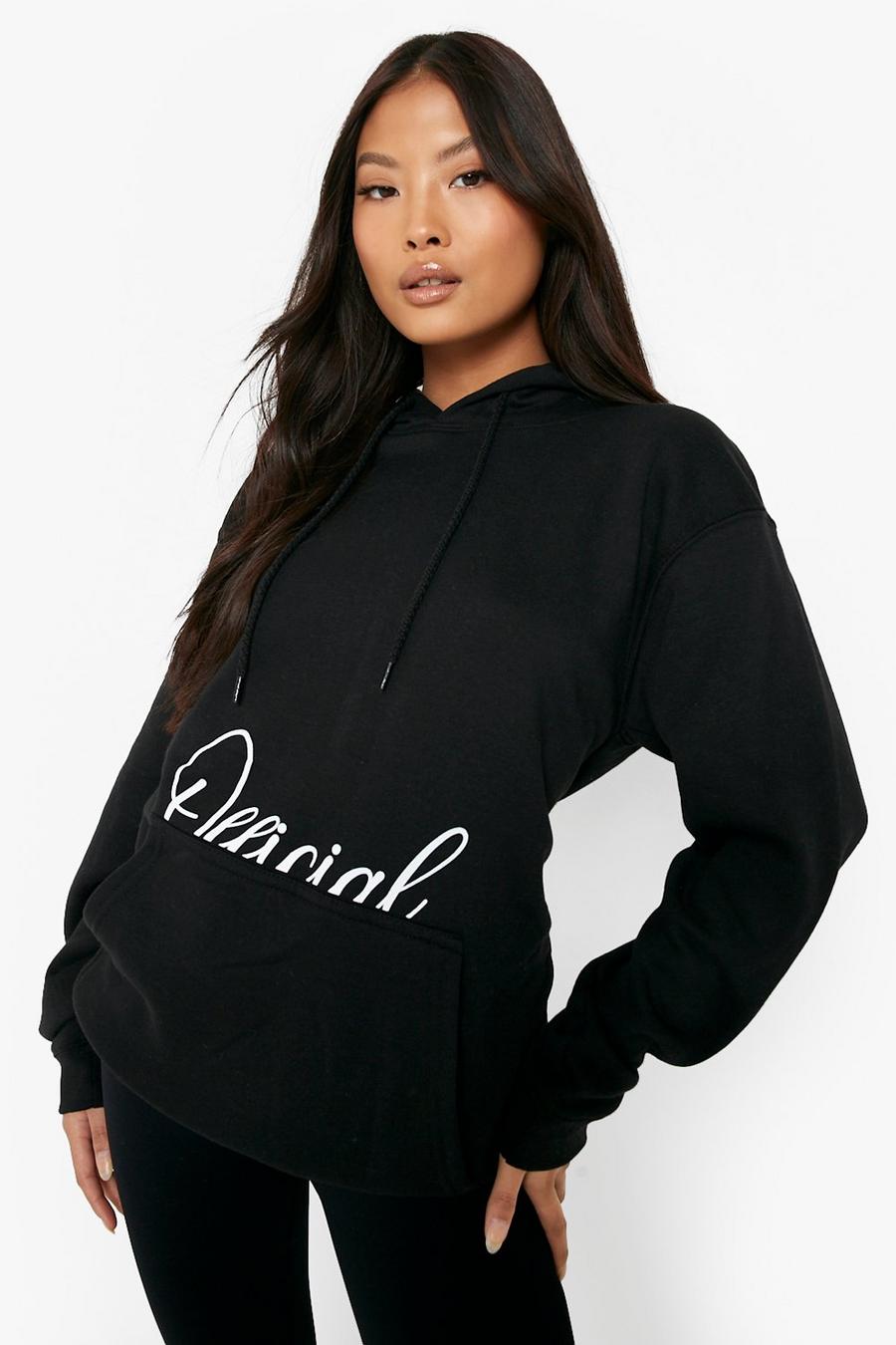 Black Petite - Official Oversize hoodie med tryck image number 1