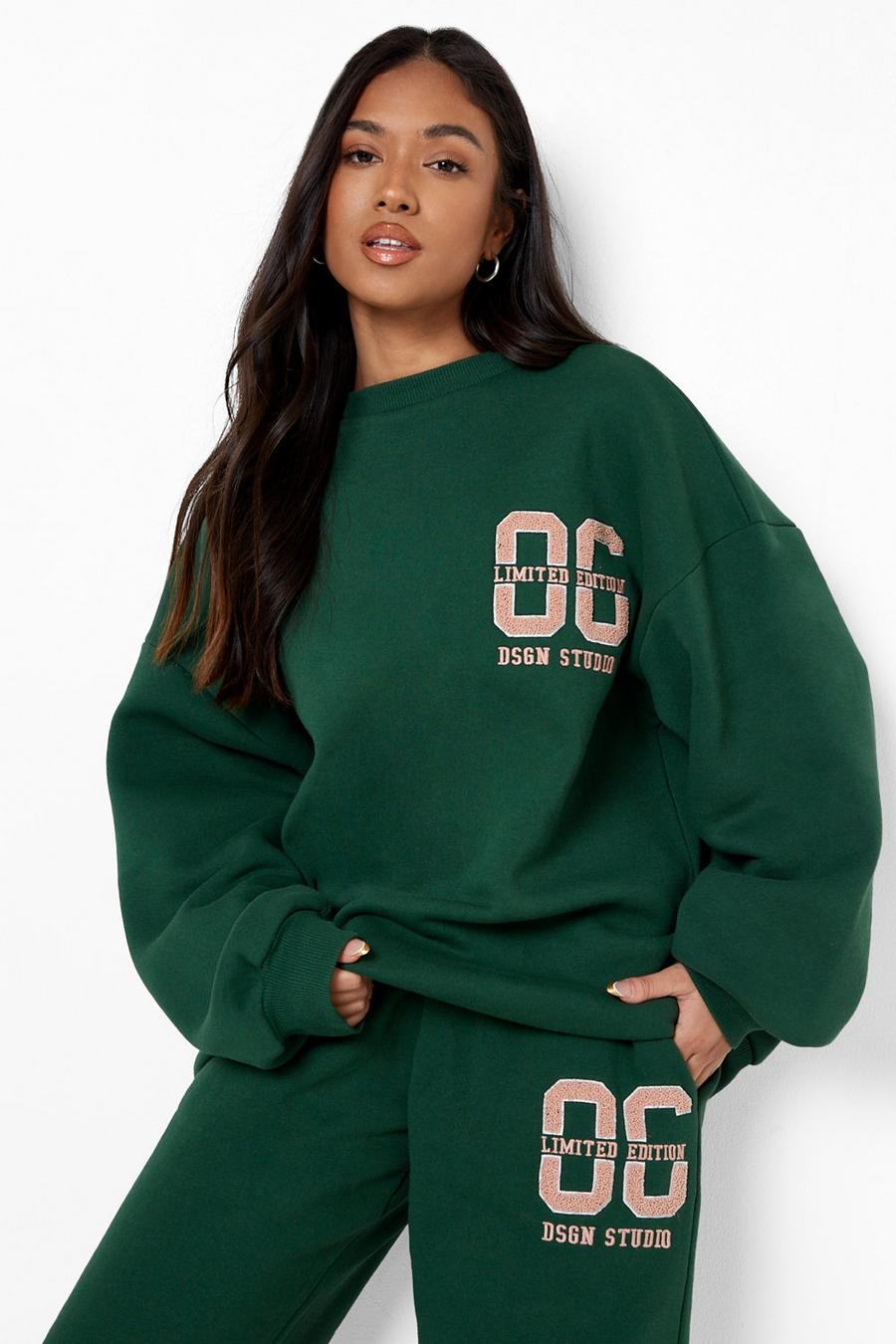 Forest Petite Toweling Applique Sweat Tracksuit image number 1