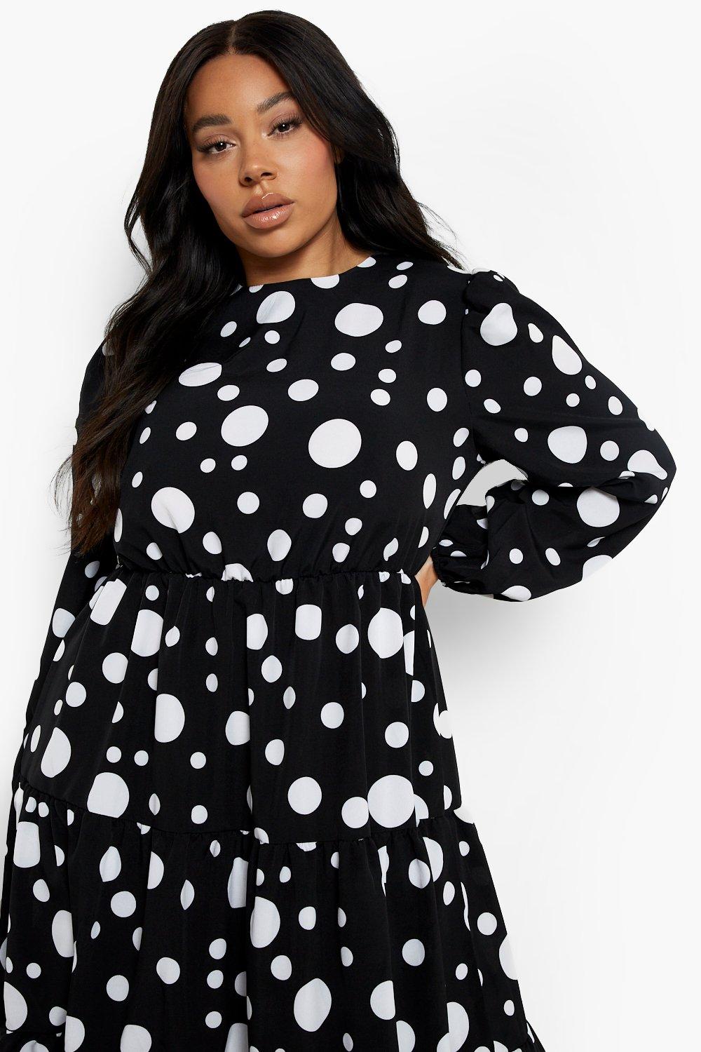 Plus size deals polka dot dress