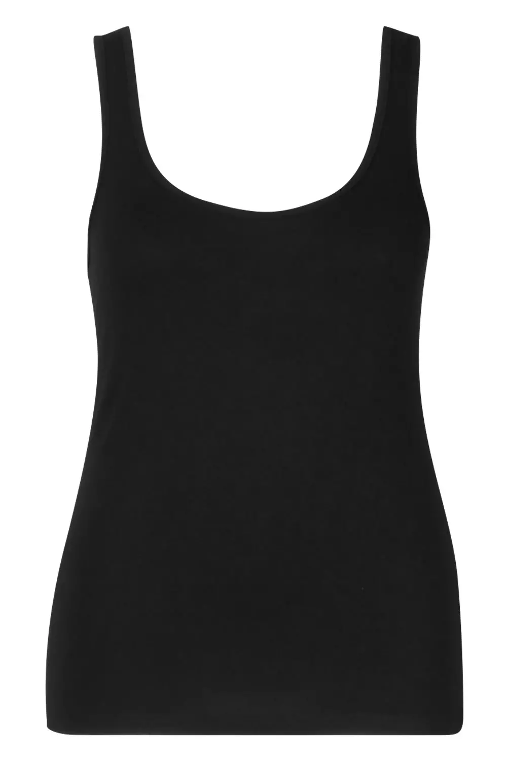 Black Plus Basic Wide Strap Vest alternative image
