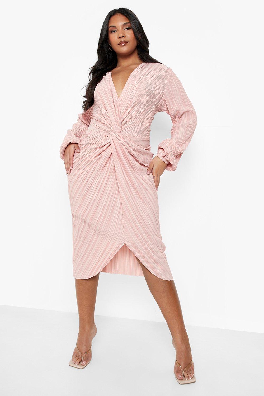 Boohoo best sale blush dress