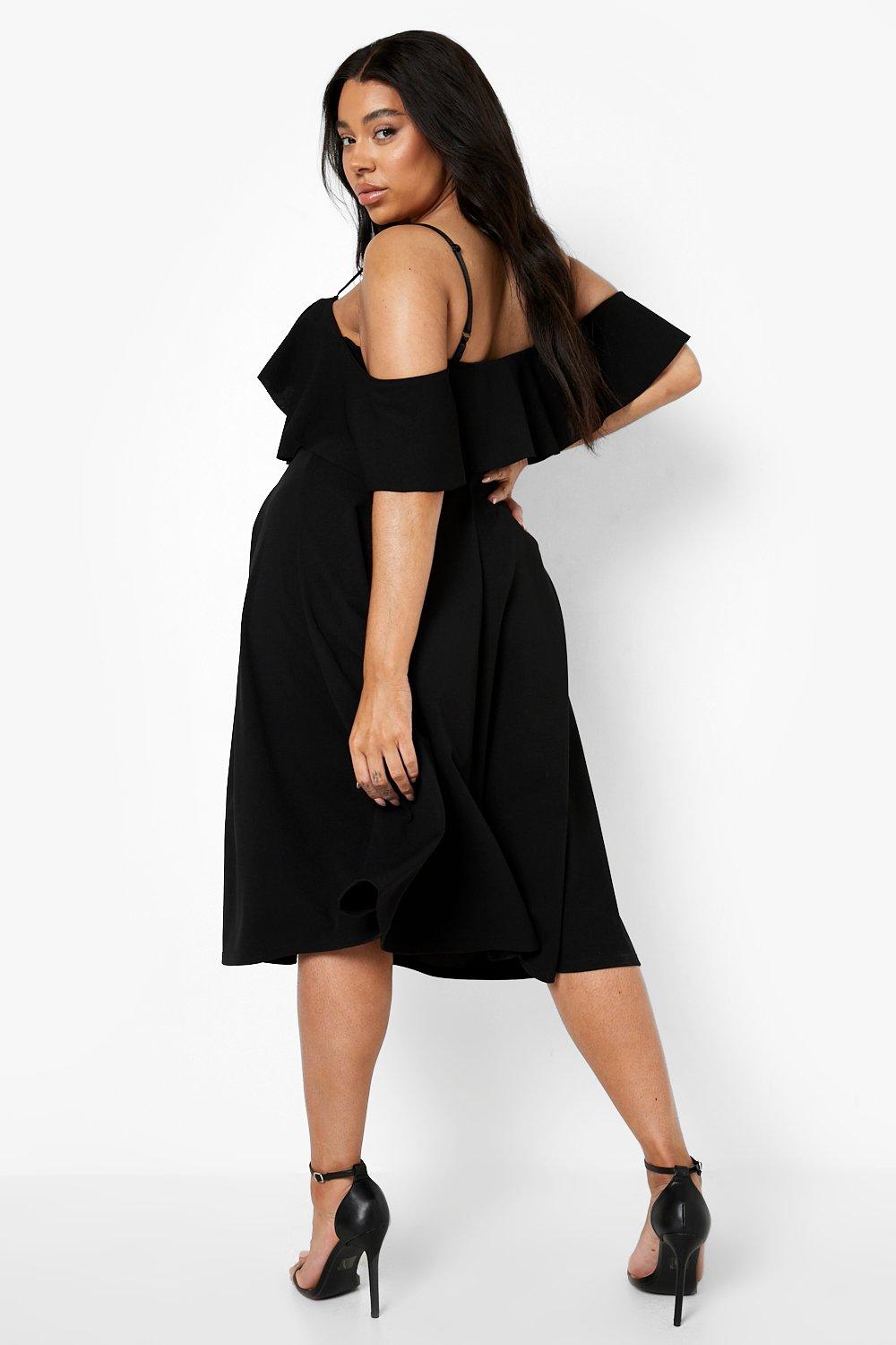 Cold shoulder best sale dress boohoo