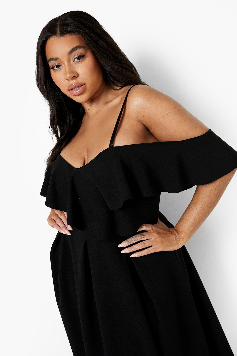 Cold shoulder discount wrap dress