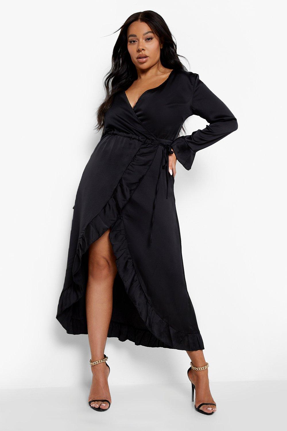 Faux wrap best sale dress plus size