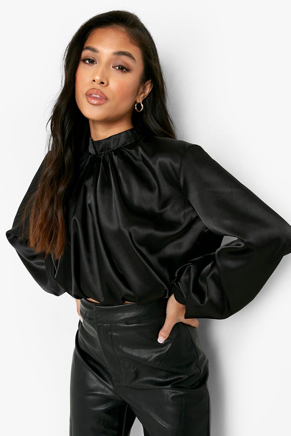 Petite satin blouses online