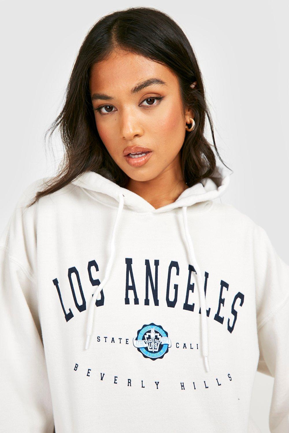 Overdyed Los Angeles Slogan Oversized Sweater