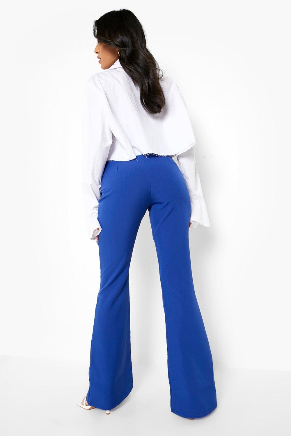 Petite Seam Detail Flared Dress Pants