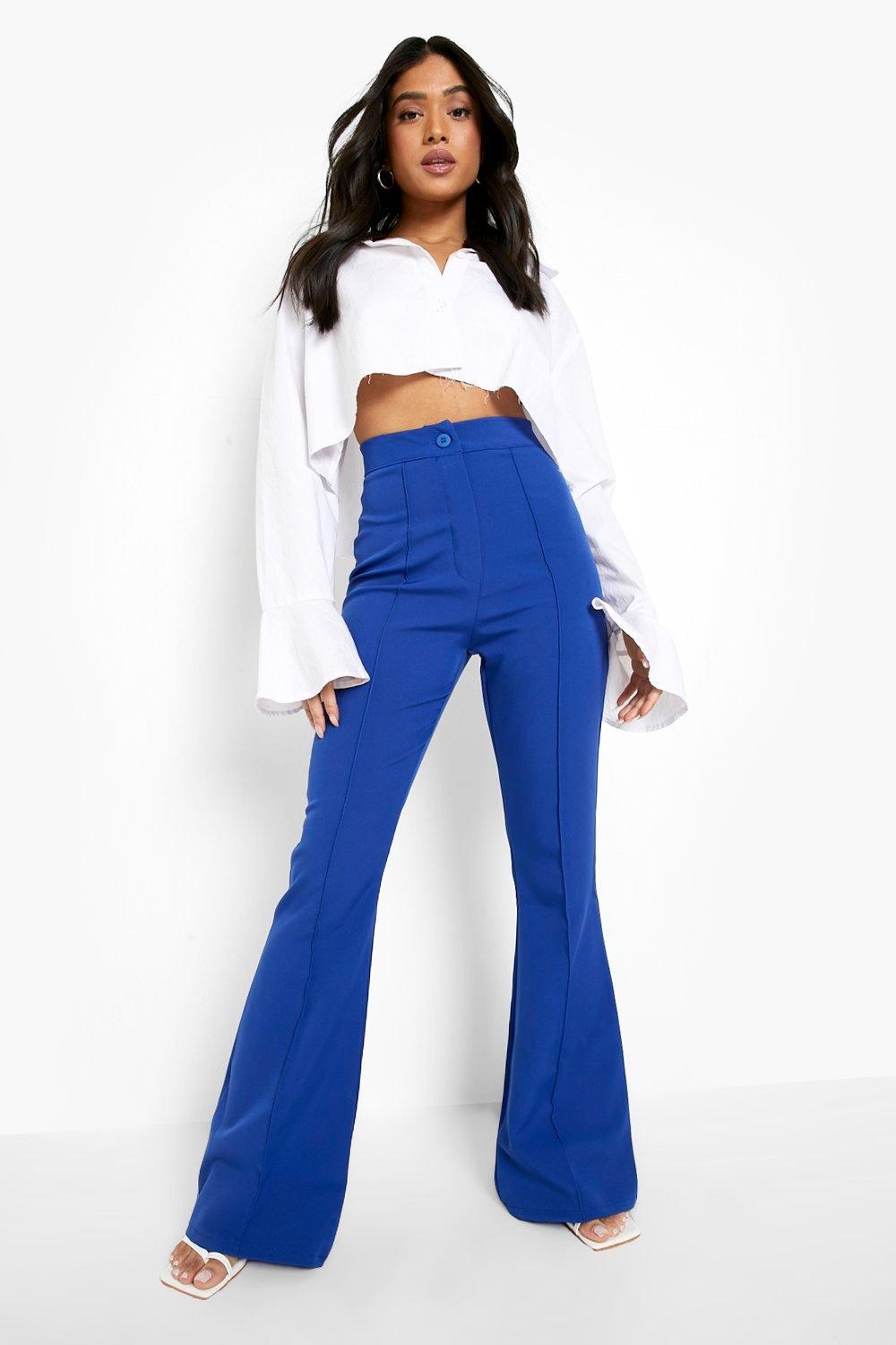 Petite Seam Detail Flared Dress Pants