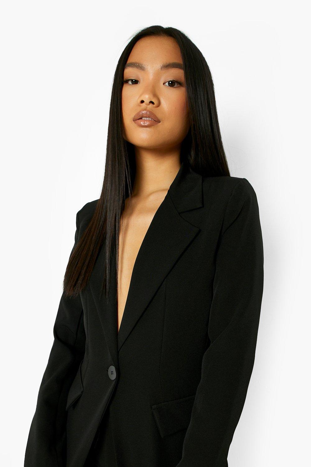 Black petite blazer hotsell