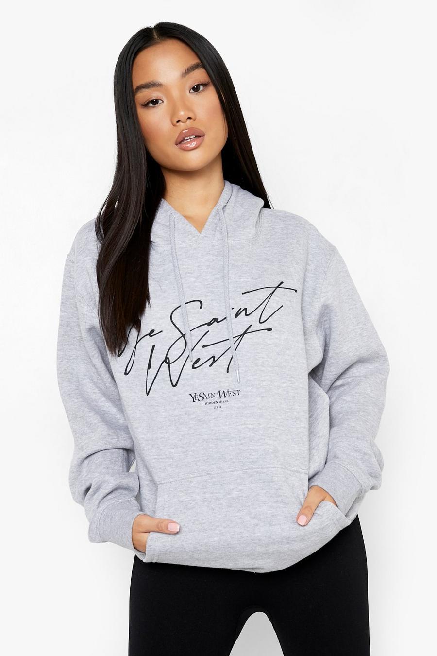 Grey marl Petite - Ye Saint West Oversize hoodie image number 1