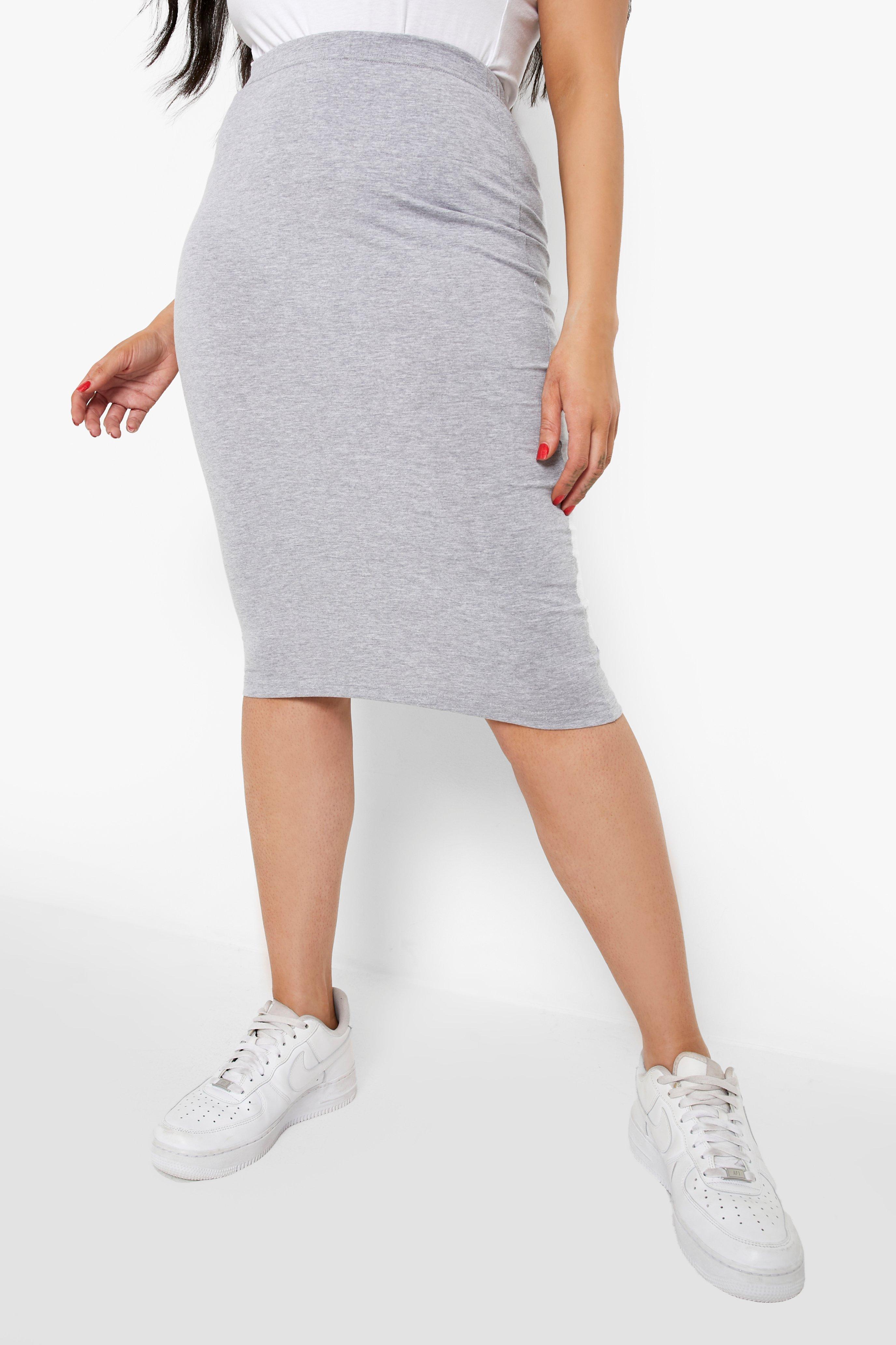 Grey pencil 2025 skirt boohoo