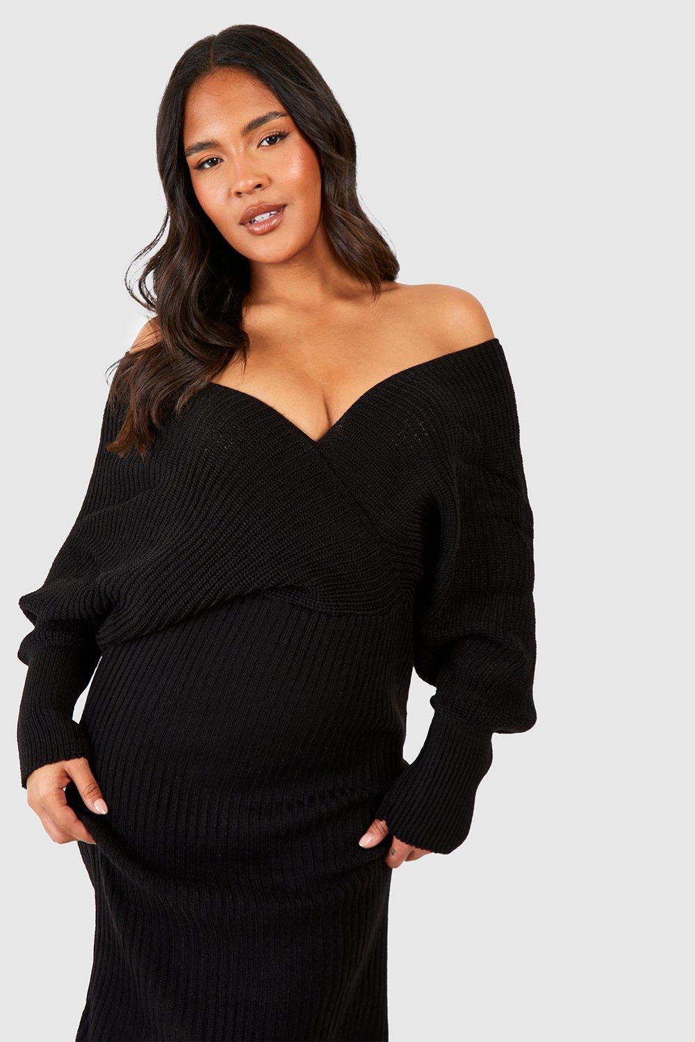 Plus size long sleeve store off the shoulder dress