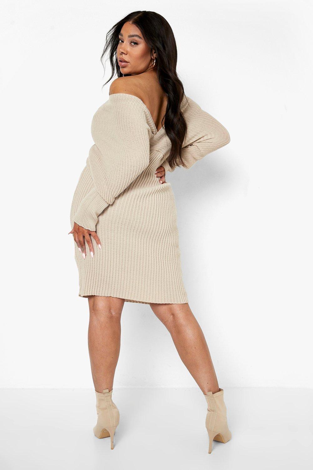 plus size knit sweater dress