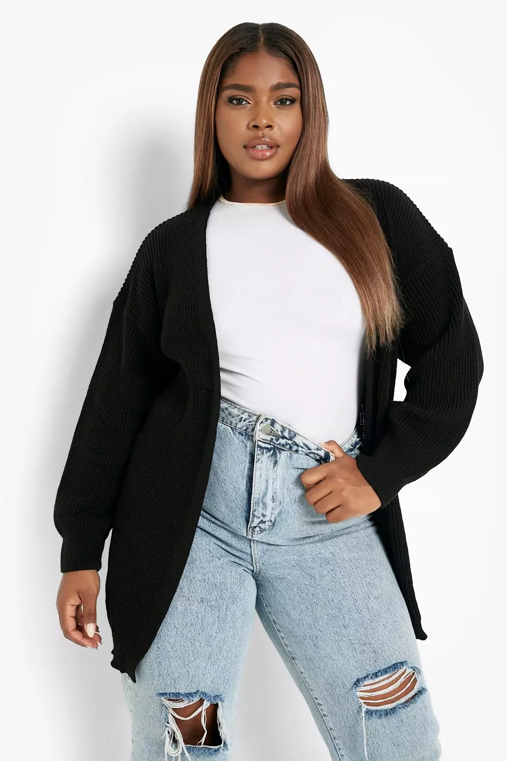 Plus size boyfriend clearance cardigan