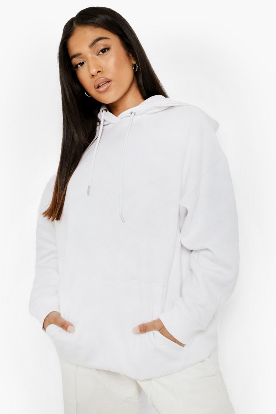 Petite Oversize Hoodie, White image number 1