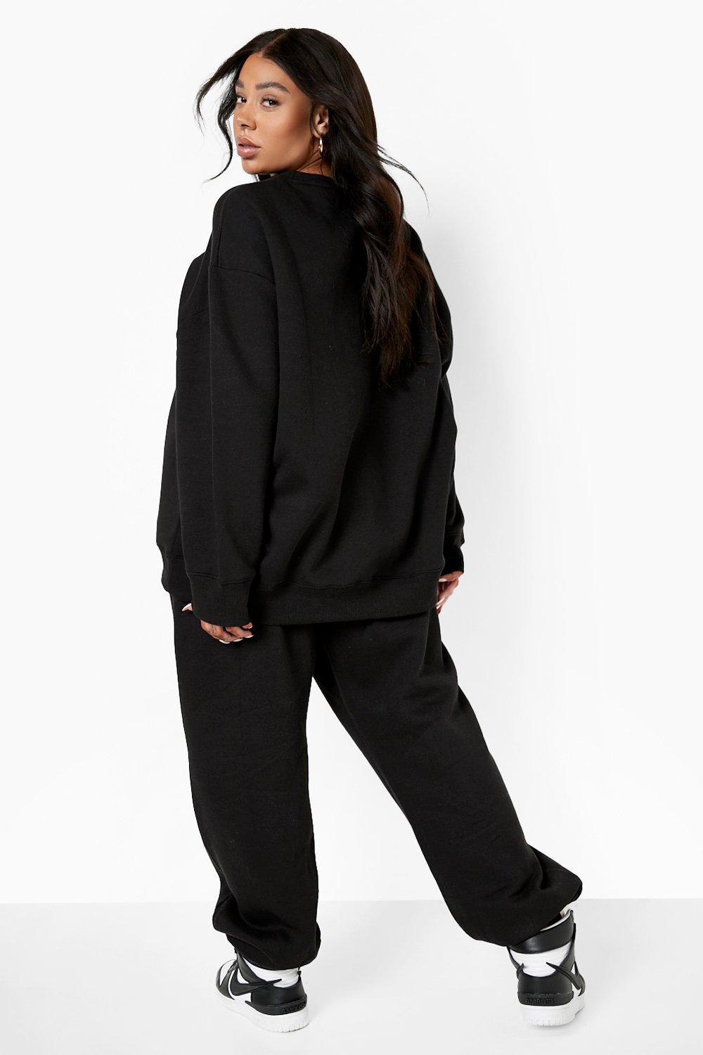 Women's Black Plus California Oversized Jogger