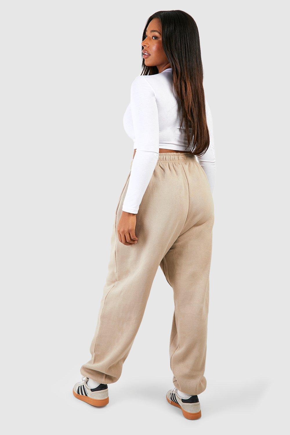 ZHAGHMIN Beige Plus Size Joggers Women Pants Blouse Basictop