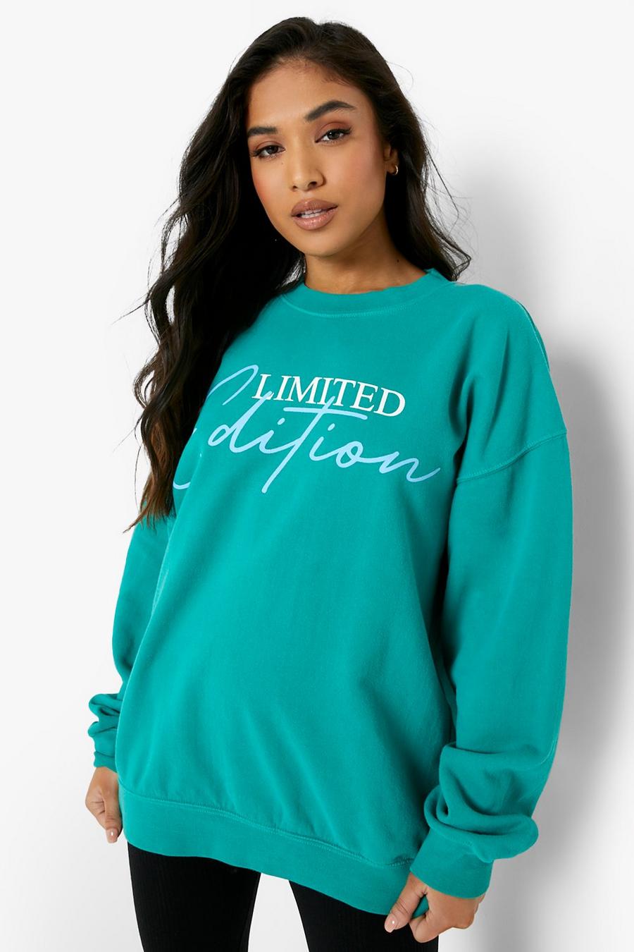 Petite Limited Edition Sweatshirt mit Print, Sage vert