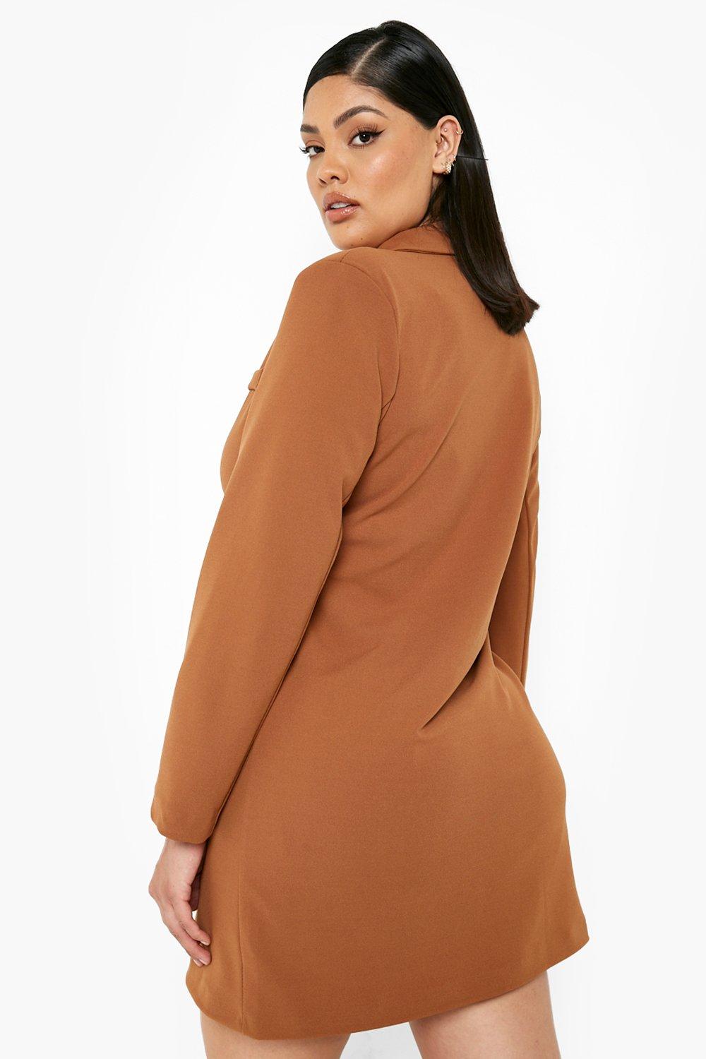 Plus Oversized Tailored Blazer Dress boohoo