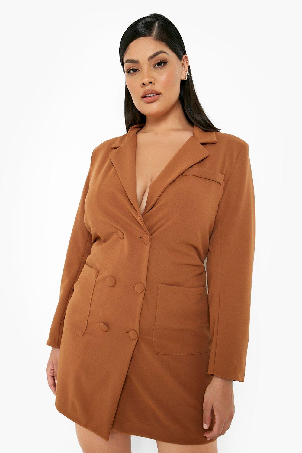 Boohoo blazer store dress plus size