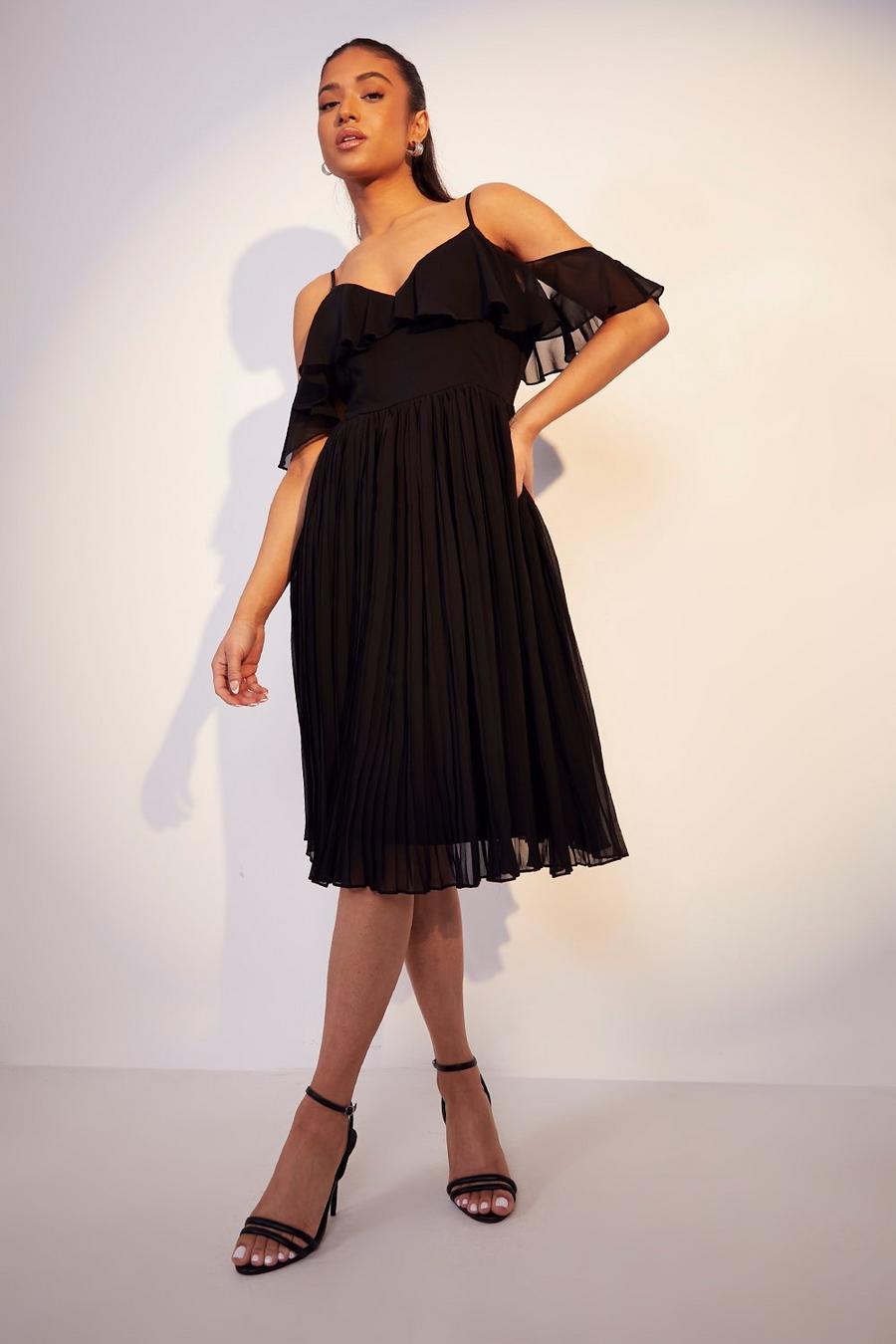 Black svart Petite - Cold shoulder-klänning
