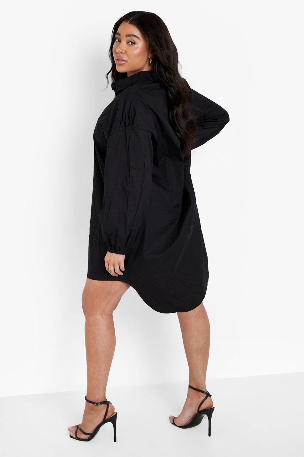 Boohoo shirt 2024 dress plus